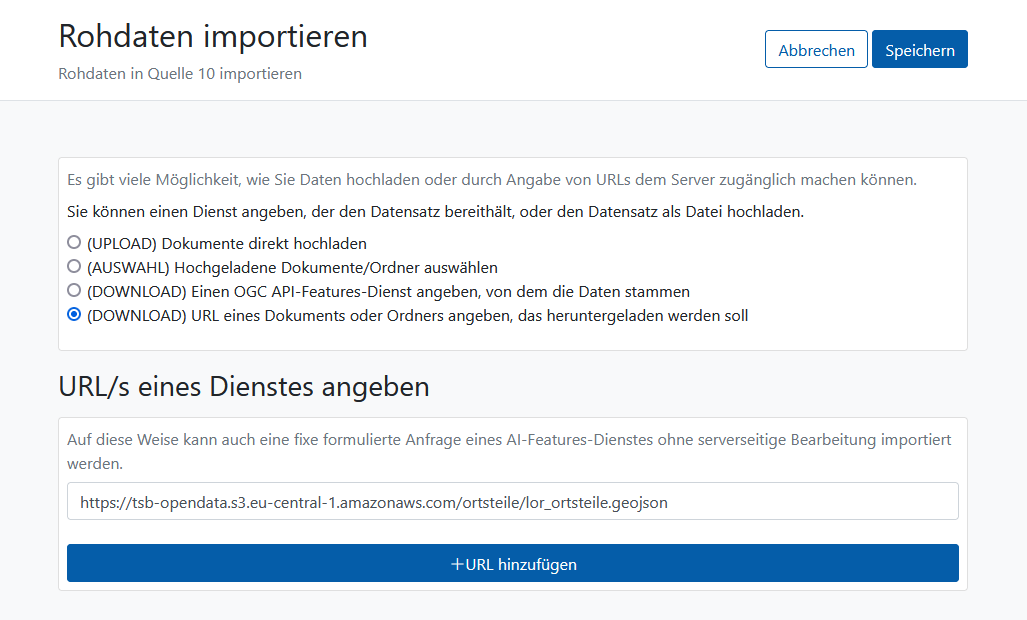 URL eingeben