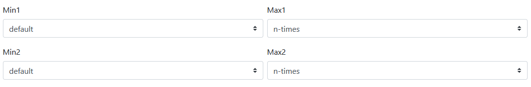 Dropdown der Multiplizitäten